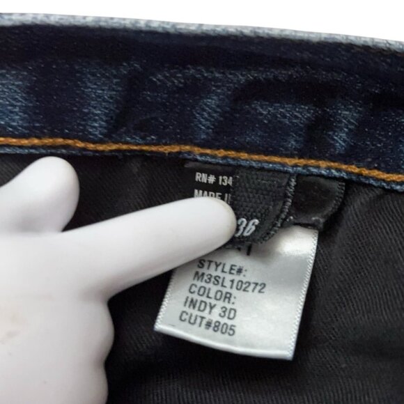 3x1 NYC Selvedge Denim Jeans Mens Size 36 Button Fly 5-Pockets Indy 3D Blue - Picture 7 of 8